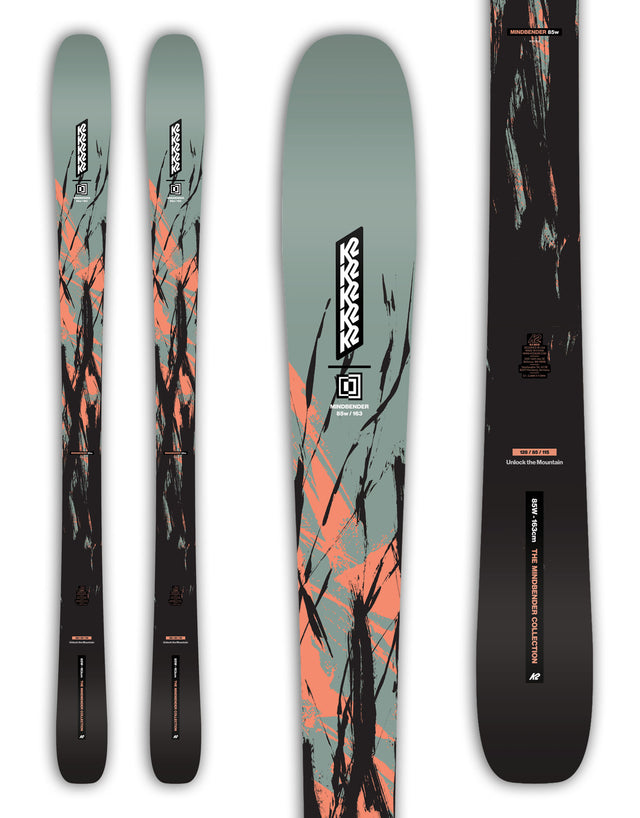K2 Mindbender 85 Womens Skis + Marker M3 11 Bindings 2027-aussieskier.com