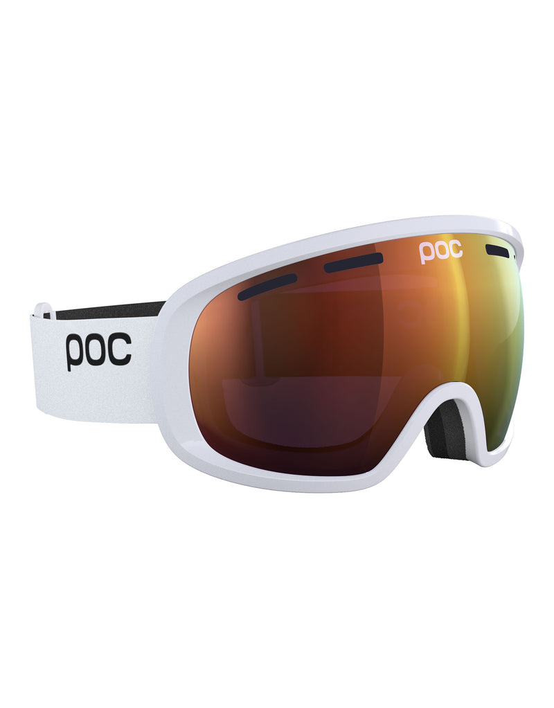 POC Fovea Clarity Ski Goggles-Hydrogen White / Spektris Orange Lens-aussieskier.com