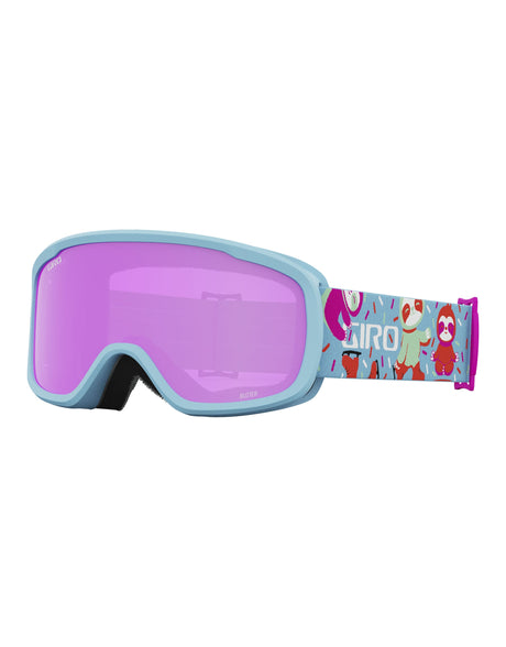 Giro Buster Kids Ski Goggles-Light Harbour Blue / Amber Pink Lens-aussieskier.com