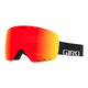 Giro Contour Ski Goggles-Standard Fit-Black Wordmark / Vivid Ember Lens + Vivid Infrared Spare Lens-aussieskier.com