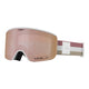 Giro Ella Womens Asian Fit Ski Goggles-Standard Fit-White LX Stripe / Vivid Rose Gold Lens + Vivid Infrared Spare Lens-aussieskier.com