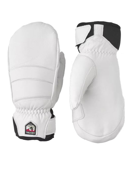 Hestra Womens Leather Fall Line Ski Mittens-6-White-aussieskier.com