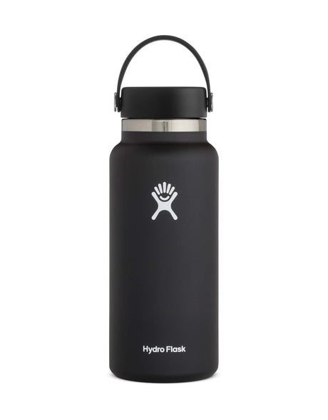 Hydro Flask Wide 32oz Insulated Drink Bottle (946ml)-Black-aussieskier.com