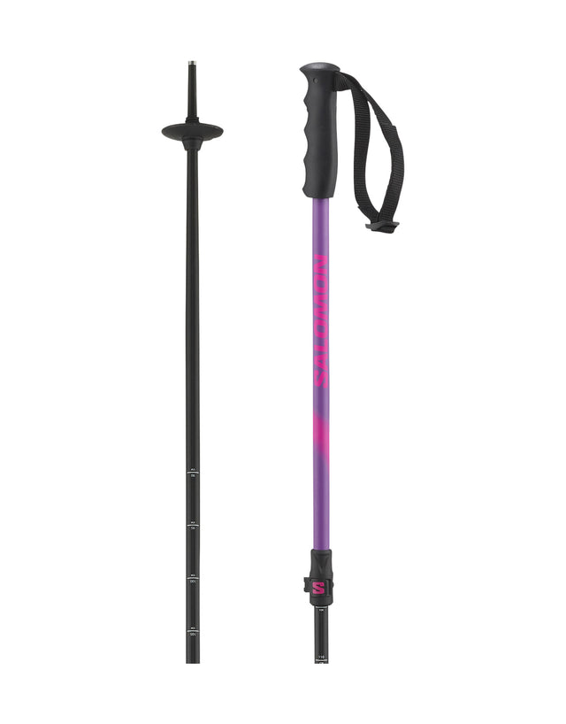 Salomon MTN Junior Adjustable Ski Poles-Purple-aussieskier.com
