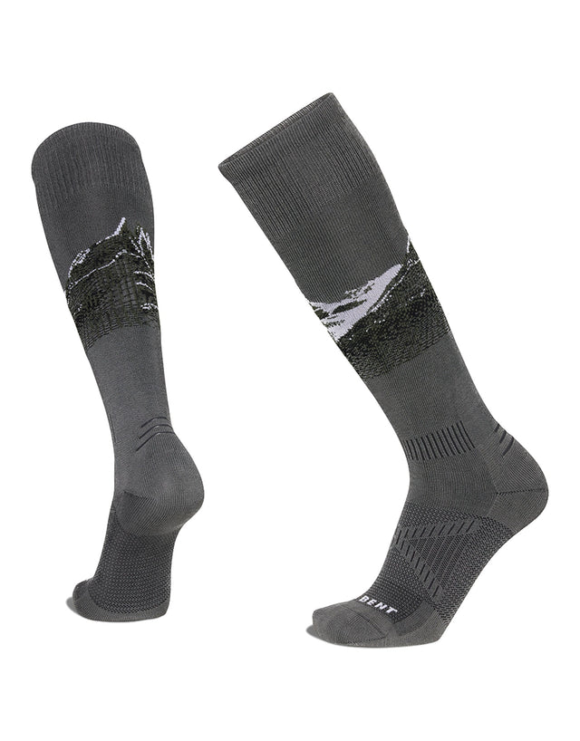 Le Bent Cody Townsend Pro Model Alpine Touring Ski Socks-Small-Gunmetal Grey-aussieskier.com