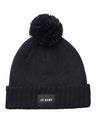 Le Bent Pom Pom Beanie-Black-aussieskier.com