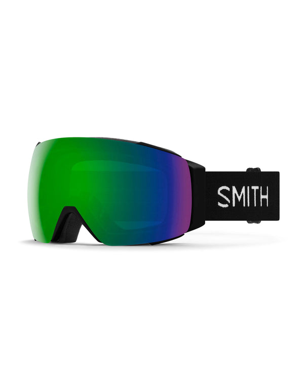 Smith I/O Mag Ski Goggles-Black / Chromapop Sun Green Mirror Lens + Chromapop Storm Rose Flash Spare Lens-aussieskier.com