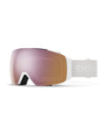 Smith I/O Mag Ski Goggles-White Vapour / Chromapop Everyday Rose Gold Mirror Lens + Chromapop Storm Yellow Flash Spare Lens-aussieskier.com