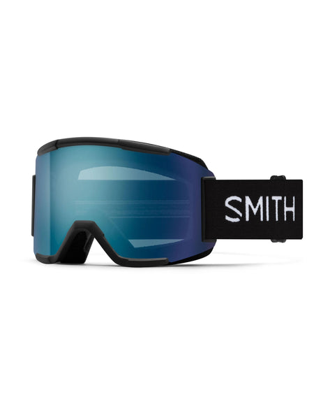 Smith Squad Ski Goggles-Black / Chromapop Everyday Blue Mirror Lens + Yellow Spare Lens-aussieskier.com