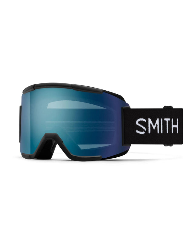 Smith Squad Ski Goggles-Black / Chromapop Everyday Blue Mirror Lens + Yellow Spare Lens-aussieskier.com