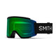 Smith Squad XL Ski Goggles-Black / Chromapop Everyday Green Mirror Lens + Chromapop Storm Rose Flash Spare Lens-aussieskier.com