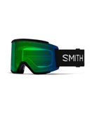 Smith Squad XL Ski Goggles-Black / Chromapop Everyday Green Mirror Lens + Chromapop Storm Rose Flash Spare Lens-aussieskier.com