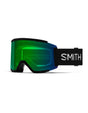 Smith Squad XL Ski Goggles-Black / Chromapop Everyday Green Mirror Lens + Chromapop Storm Rose Flash Spare Lens-aussieskier.com