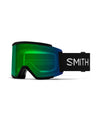 Smith Squad XL Ski Goggles-Black / Chromapop Everyday Green Mirror Lens + Chromapop Storm Rose Flash Spare Lens-aussieskier.com