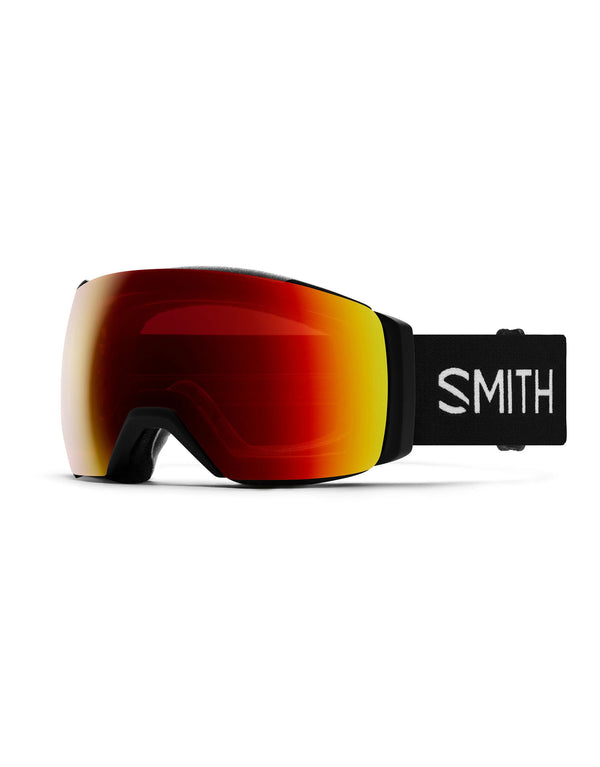 Smith I/O Mag XL Ski Goggles-Black / Chromapop Sun Red Mirror Lens + Chromapop Storm Yellow Flash Spare Lens-aussieskier.com