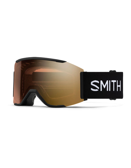 Smith Squad Mag Pro Photochromic Ski Goggles-Black / Chromapop Pro Photochromic Gold Mirror Lens-aussieskier.com