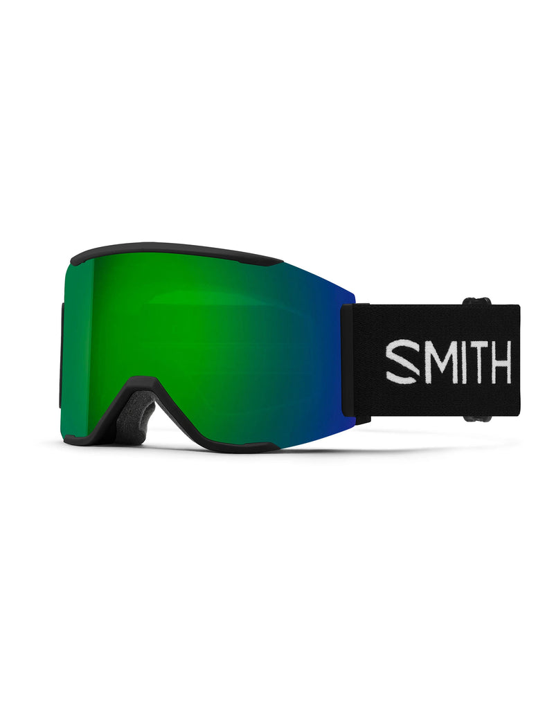 Smith Squad Mag Ski Goggles-Black / Chromapop Sun Green Mirror Lens + Chromapop Storm Amber Spare Lens-aussieskier.com