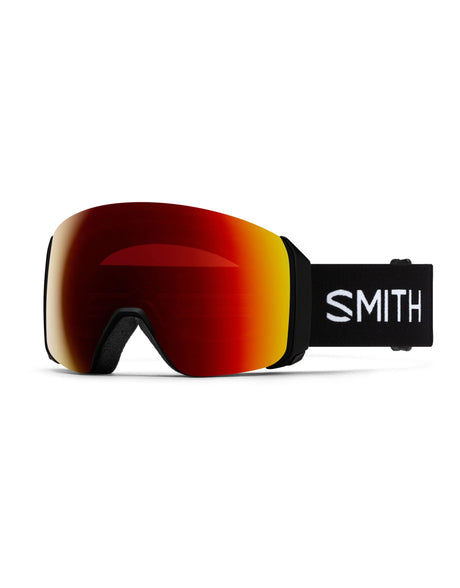 Smith 4D Mag XL Ski Goggles-Black / Chromapop Sun Red Mirror Lens + Chromapop Storm Yellow Flash Spare Lens-aussieskier.com