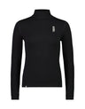 Mons Royale Cascade Mock Neck Womens Thermal Top-Small-Black-aussieskier.com