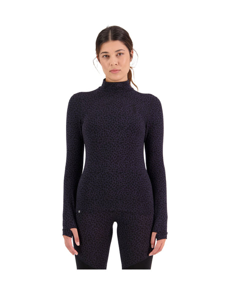 Mons Royale Cascade Mock Neck Womens Thermal Top-aussieskier.com