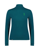 Mons Royale Cascade Mock Neck Womens Thermal Top-Small-Evergreen-aussieskier.com