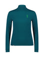 Mons Royale Cascade Mock Neck Womens Thermal Top-Small-Evergreen-aussieskier.com