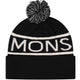 Mons Royale McCloud Pom Pom Merino Beanie-Black / White-aussieskier.com