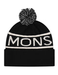 Mons Royale McCloud Pom Pom Merino Beanie-Black / White-aussieskier.com