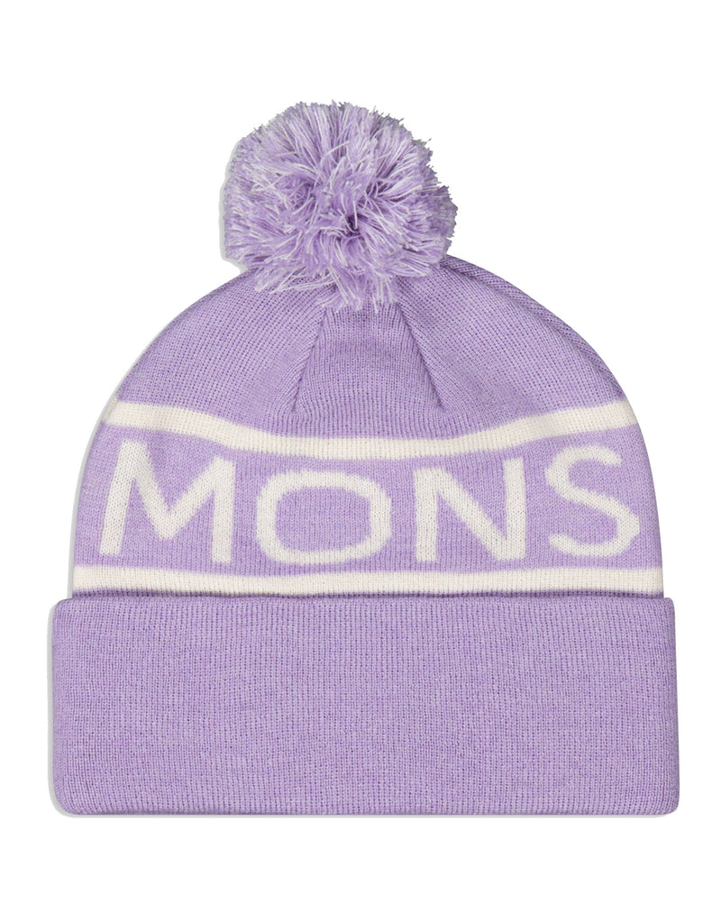 Mons Royale McCloud Pom Pom Merino Beanie-Thistle / White-aussieskier.com