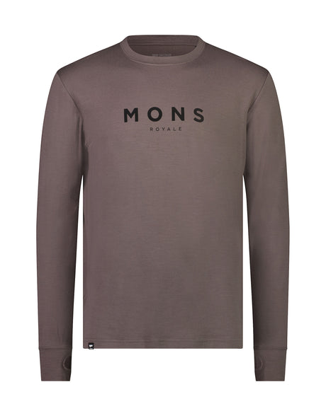 Mons Royale Mens Yotei Tech Long Sleeve Base Layer-Small-Classic Iron-aussieskier.com