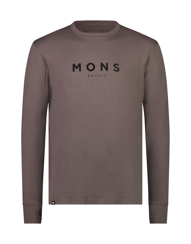 Mons Royale Mens Yotei Tech Long Sleeve Base Layer-Small-Classic Iron-aussieskier.com