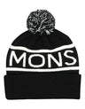 Mons Royale Pom Pom Beanie-Black / White-aussieskier.com