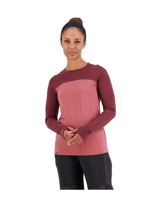 Mons Royale Womens Yotei BF Tech Long Sleeve Base Layer-aussieskier.com