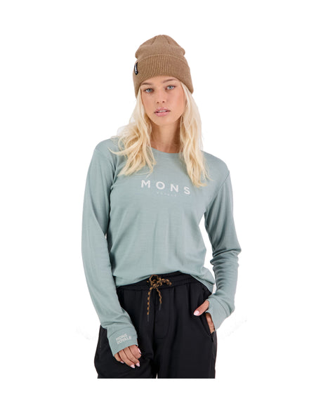 Mons Royale Womens Yotei BF Tech Long Sleeve Base Layer-aussieskier.com