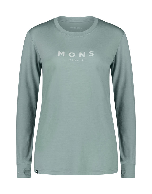 Mons Royale Womens Yotei BF Tech Long Sleeve Base Layer-Small-Classic Iceberg-aussieskier.com