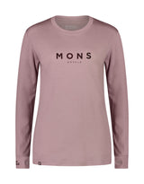 Mons Royale Womens Yotei BF Tech Long Sleeve Base Layer-Small-Classic Mauve Haze-aussieskier.com