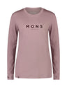 Mons Royale Womens Yotei BF Tech Long Sleeve Base Layer-Small-Classic Mauve Haze-aussieskier.com