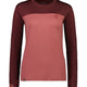 Mons Royale Womens Yotei BF Tech Long Sleeve Base Layer-Small-Dark Choc / Terracotta-aussieskier.com