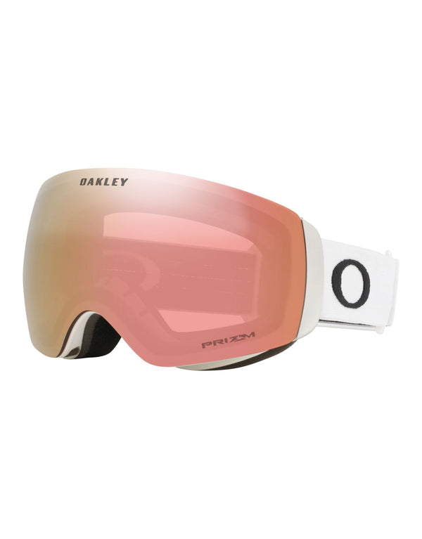 Oakley Flight Deck M Ski Goggles-Matte White / Prizm Rose Gold Lens-aussieskier.com