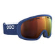 POC Fovea Mid Clarity Asian Fit Ski Goggles-Lead Blue / Spektris Orange Lens-aussieskier.com