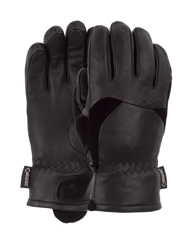 POW Stealth Womens Gloves-X Small-Black-aussieskier.com