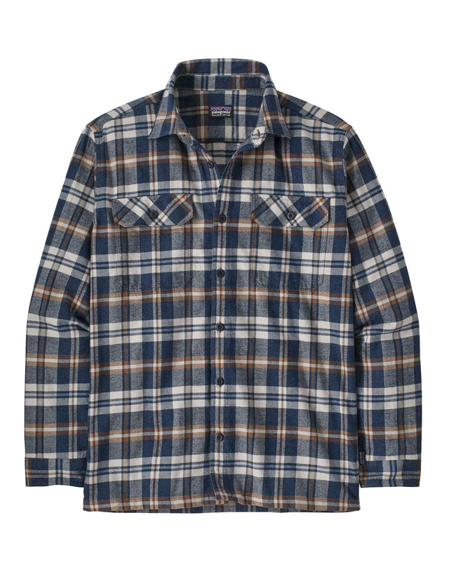 Patagonia L/S Organic Cotton MW Fjord Flannel Shirt-Small-Fields: New Navy-aussieskier.com