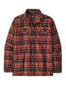 Patagonia L/S Organic Cotton MW Fjord Flannel Shirt-Small-Ice Caps: Burl Red-aussieskier.com
