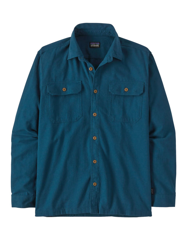 Patagonia L/S Organic Cotton MW Fjord Flannel Shirt-Small-Lagom Blue-aussieskier.com