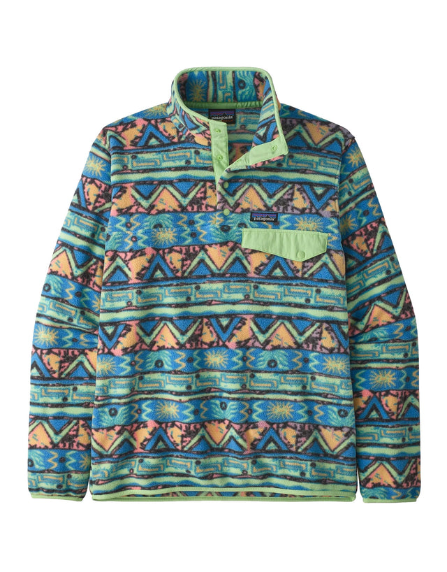 Patagonia Mens Lightweight Synchilla Snap-T Pullover Fleece-Small-Salamander Green-aussieskier.com