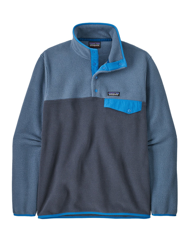 Patagonia Mens Lightweight Synchilla Snap-T Pullover Fleece-Small-Smoulder Blue-aussieskier.com