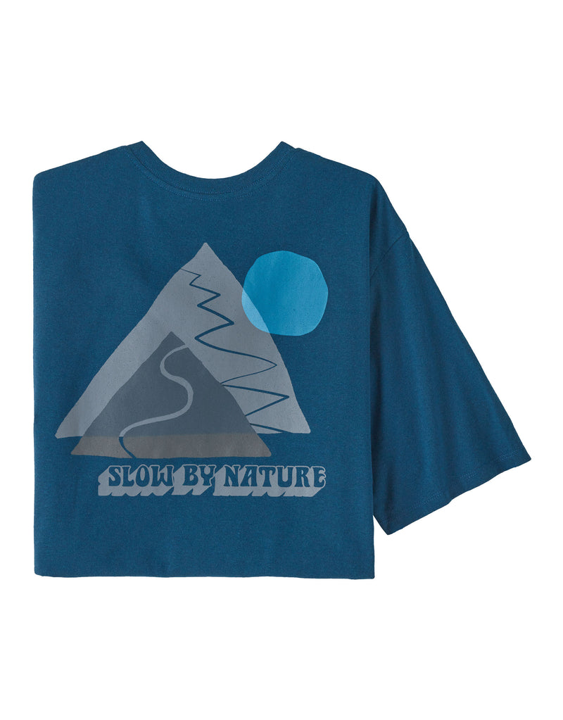 Patagonia Slow Going Responsibili-Tee-Small-Wavy Blue-aussieskier.com