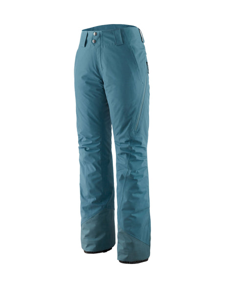 Patagonia Womens Insulated Powder Bowl Gore Tex Ski Pants-Small-Abalone Blue-aussieskier.com