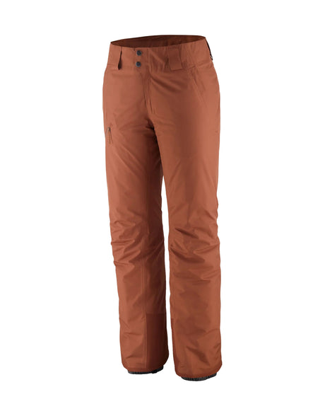 Patagonia Womens Insulated Powder Town Ski Pants-X Small-Sisu Brown-aussieskier.com