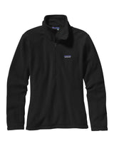 Patagonia Womens Micro D Pullover Zip Fleece-X Small-Black-aussieskier.com